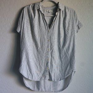 Madewell Cap Sleeve button down blouse